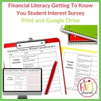 Back to School Financial Literacy Interest Survey Print and Digital | FCS – Image 4