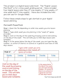 Digital Lesson Plan Book Editable--9 Week Grading Period {Google or PowerPoint} – Image 2