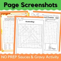 Sauces and Gravies Word Search | Food and Nutrition | FCS – Image 3