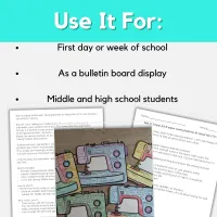 Back to School Ice Breaker Sewing Machine All About Me | FCS | Sewing – Image 3