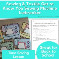 Back to School Ice Breaker Sewing Machine All About Me | FCS | Sewing – Image 2