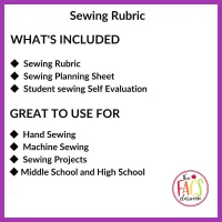 Hand or Machine Sewing Project Rubric | FCS | Family and Consumer Sciences – Image 2