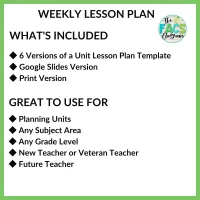 Editable Weekly Lesson Plan Template for Teachers | Printable & Google Slides – Image 5