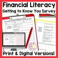 Back to School Financial Literacy Interest Survey Print and Digital | FCS – Image 3