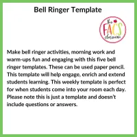 Weekly Bell Ringer Template – Image 2