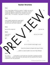 No Prep Women's History Month Cookbook Review Worksheet for FCS Cooking – Image 4