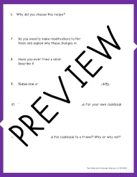 No Prep Women's History Month Cookbook Review Worksheet for FCS Cooking – Image 3