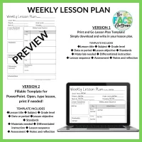 Editable Weekly Lesson Plan Template for Teachers | Printable & Google Slides – Image 4