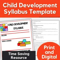 Child Development Editable Class Syllabus - Family & Consumer Science First Day – Image 1
