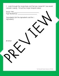 No Prep Women's History Month Cookbook Review Worksheet for FCS Cooking – Image 2