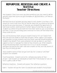Fashion Design Recycling and Up Cycling Project | Sewing | FCS | Life Skills – Image 2