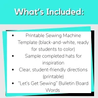 Back to School Ice Breaker Sewing Machine All About Me | FCS | Sewing – Image 4