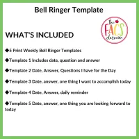 Weekly Bell Ringer Template – Image 3