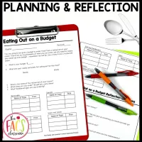 Financial Literacy Eating Out On A Budget Menu Activity | Life Skills – Image 2