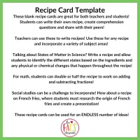 Recipe Template | Recipe Writing | Print and Digital | FCS – Image 1