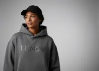 I KNOW Hoodie - Grey Skies – S