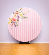 Circle Backdrops – Straight Lines Pink