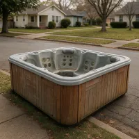 Hot Tub / Jacuzzi – Yard & Outdoor, Disassembled & by Street