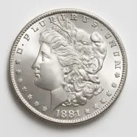 1881-S Morgan Silver Dollar MS-64 – Image 1