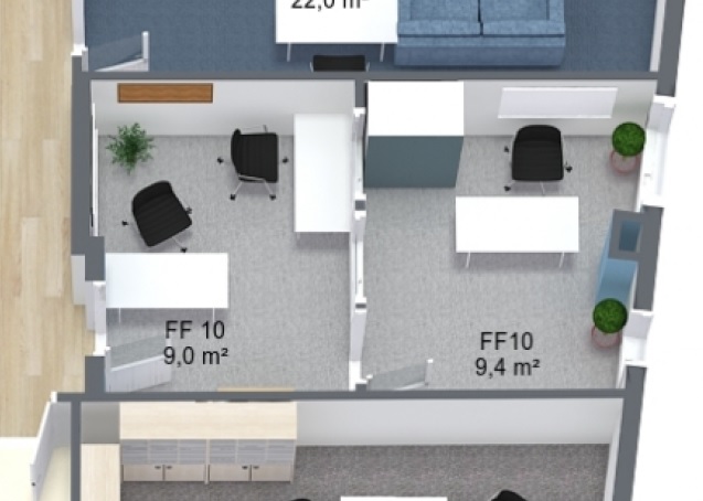 4 Person office (No VAT) FF10 - with 2 rooms – Image 2