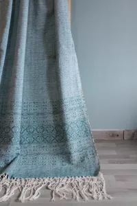 Forest Green Mexican Artisan Rebozo – Image 1