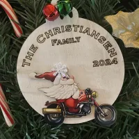 Christmas Trucks Ornaments – Biker, White