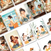 Watercolor Mom's Illustrations – Image 1