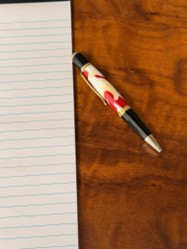 Handcrafted Pens – White/Red