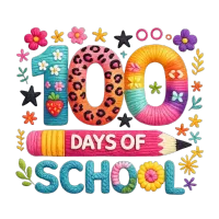 100 Days Of School PNG – Image 1