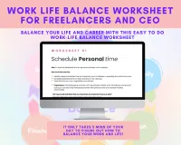 Work Life Balance Worksheet for Freelancers and CEO – Image 4