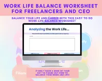 Work Life Balance Worksheet for Freelancers and CEO – Image 3