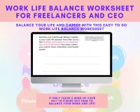Work Life Balance Worksheet for Freelancers and CEO – Image 5