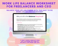Work Life Balance Worksheet for Freelancers and CEO – Image 6