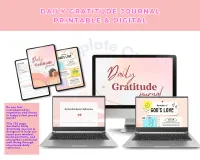Daily Gratitude Journal Printable & Digital | 732 Page Aesthetic Self Care & Mental Wellness Planner – Image 2