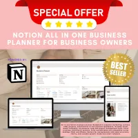 Notion All in One Business Planner for business owners | Social Media Calendar | Marketing Planner – Image 1
