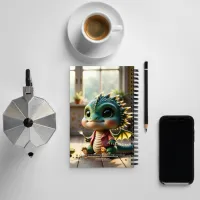 Spiral Notebook - Baby Cereal Fantasy Dragon, 140 dotted pages – Image 6