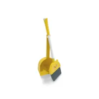 DUSTPAN WITH SMALL BRUSH YELLOW - T034  – Image 1