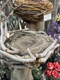 Rustic Driftwood Bird Nests for Garden Display – Image 3