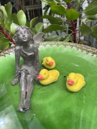 Floaters - Yellow/Blue Ducklings – Garden Pond Decorations – Image 2