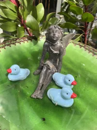 Floaters - Yellow/Blue Ducklings – Garden Pond Decorations – Image 5