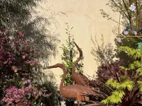 Rustic Heron Garden Sculpture – Handcrafted Metal Art for Outdoor Spaces – Image 1