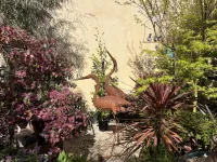 Rustic Heron Garden Sculpture – Handcrafted Metal Art for Outdoor Spaces – Image 4