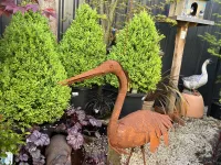 Rustic Heron Garden Sculpture – Handcrafted Metal Art for Outdoor Spaces – Image 2
