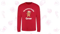 Adult Christmas Jumper – “Christmas Cookie Crew” – Santa clause red, XS