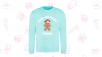 Adult Christmas Jumper – “Christmas Cookie Crew” – Peppermint swirl, XS