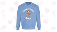 Adult Christmas Jumper – “Christmas Cookie Crew” – candy floss blue, XS