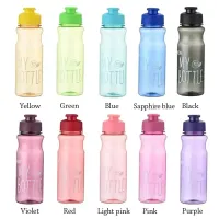 New Design Portable Clear Plastic Travel Sports Drinking Water Bottle ( 2 PACKS ) – Image 1
