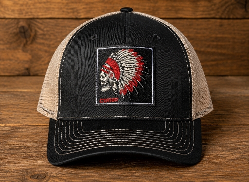 Fierce Chief- Woven Patch- Black & Tan – Image 1