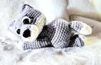 🐺 Little Gray Wolf – Handmade Crochet Toy – Image 1