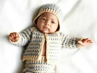Tan and Periwinkle Outfit – Image 2